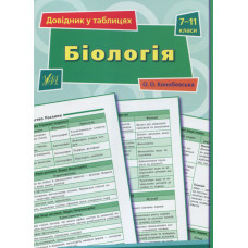 Довідник у таблицях. Біологія 7-11 кл