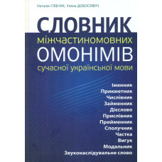 Словник міжчасткомовних омонімів сучасної української мови