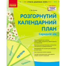 Розгорнутий календарний план. Середній вік. Квітень 2024
