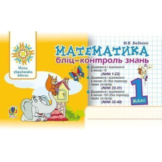 Математика. 1 клас. Бліцконтроль знань. НУШ