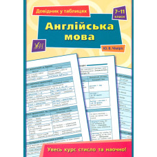 Довідник у таблицях. Англійська мова 7-11 кл